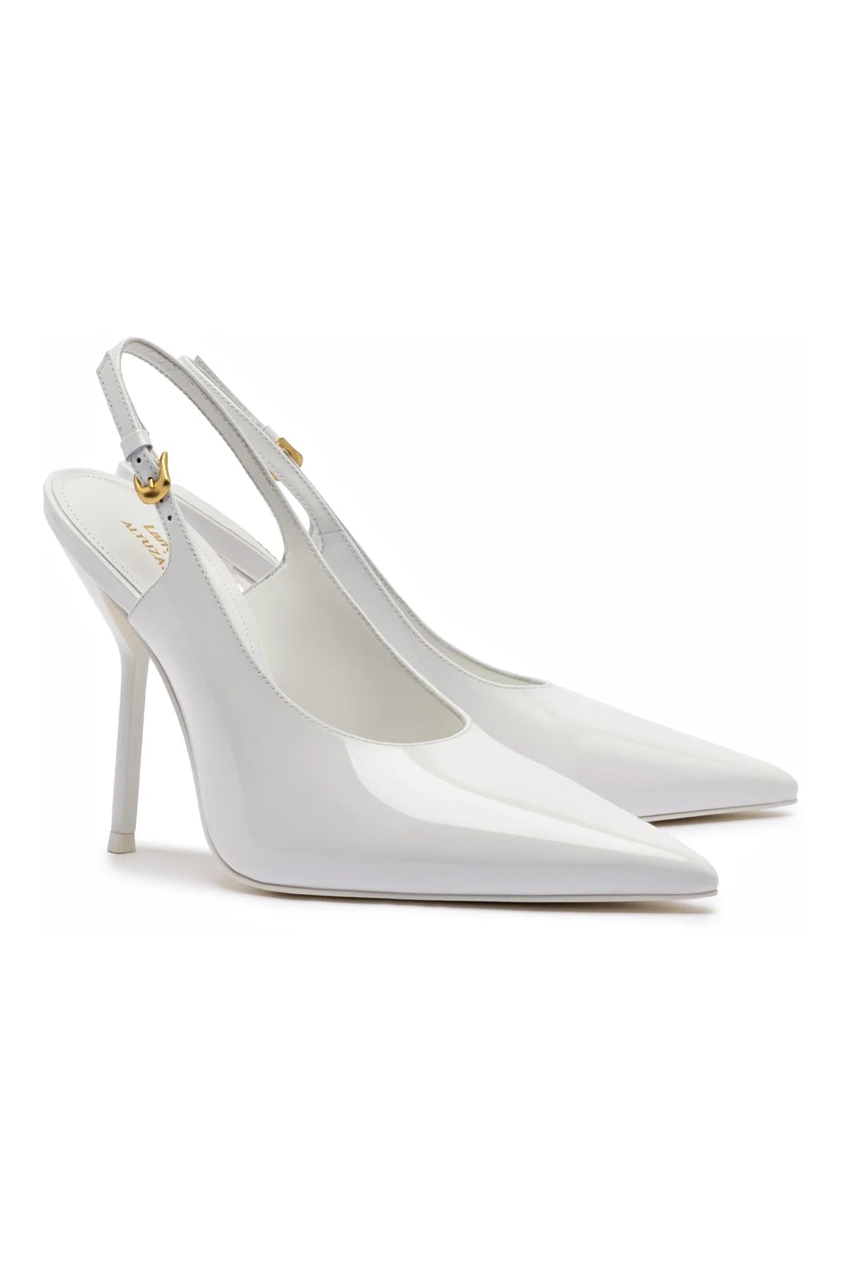 Larroudé x Altuzarra Pump In White Patent Leather