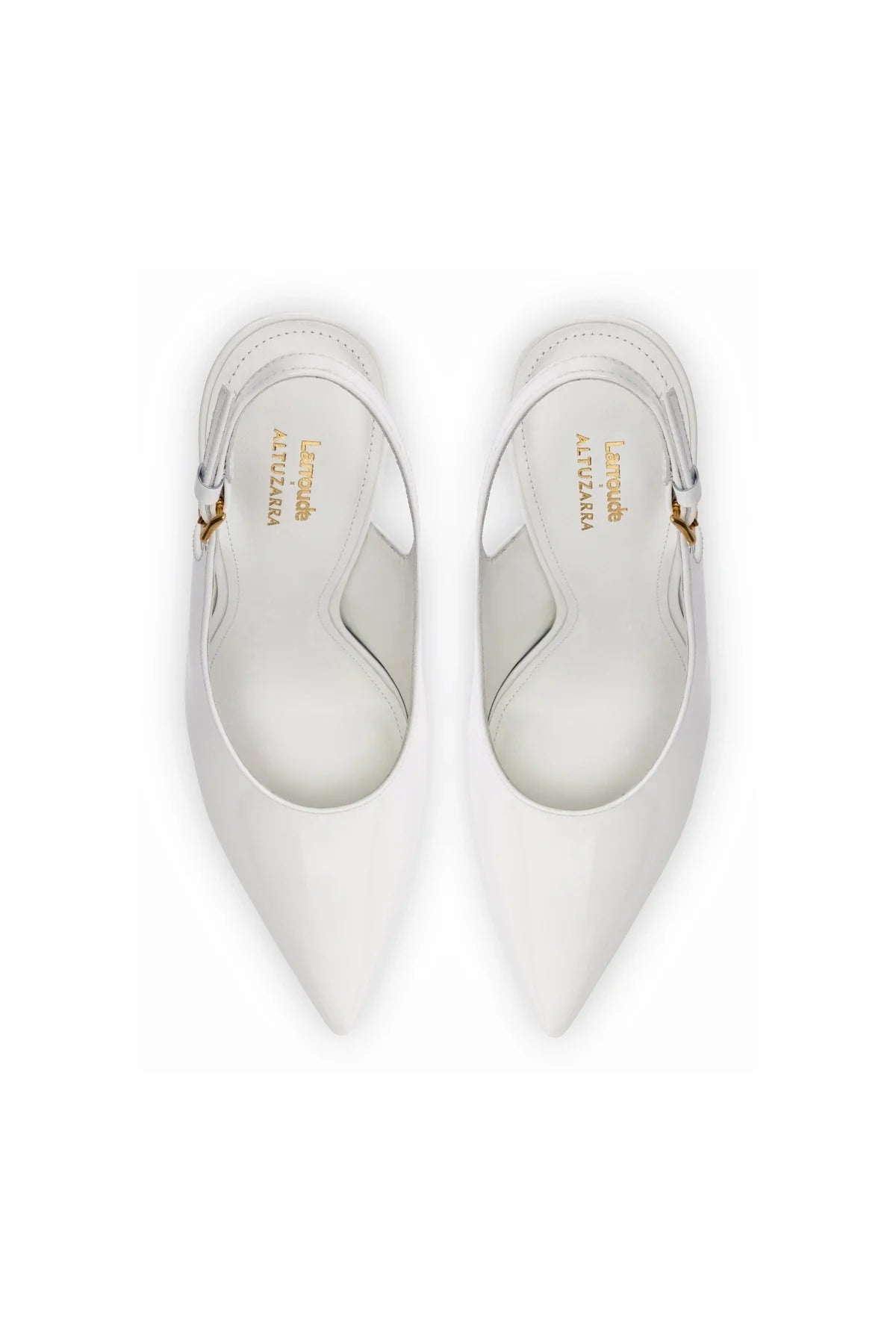 Larroudé x Altuzarra Pump In White Patent Leather