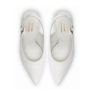 Larroudé x Altuzarra Pump In White Patent Leather