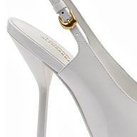 Larroudé x Altuzarra Pump In White Patent Leather