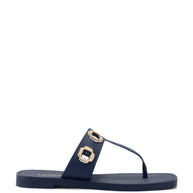 Larroude Milan S In Navy PVC