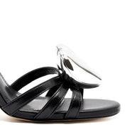 Larroude Amore Sandal in Black Leather