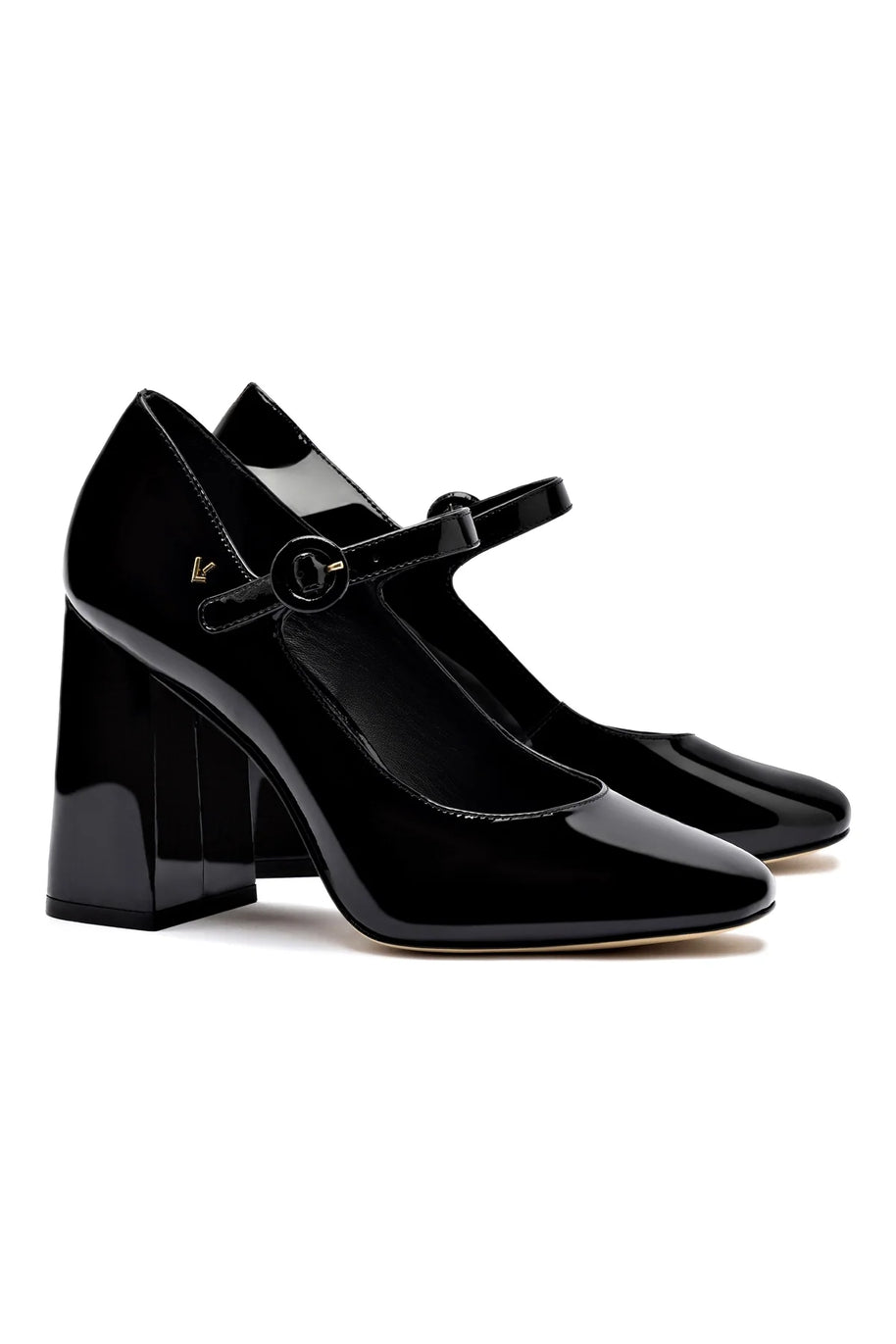 Larroude Blair Hi Pump In Black Patent Leather