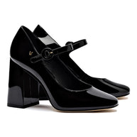 Larroude Blair Hi Pump In Black Patent Leather