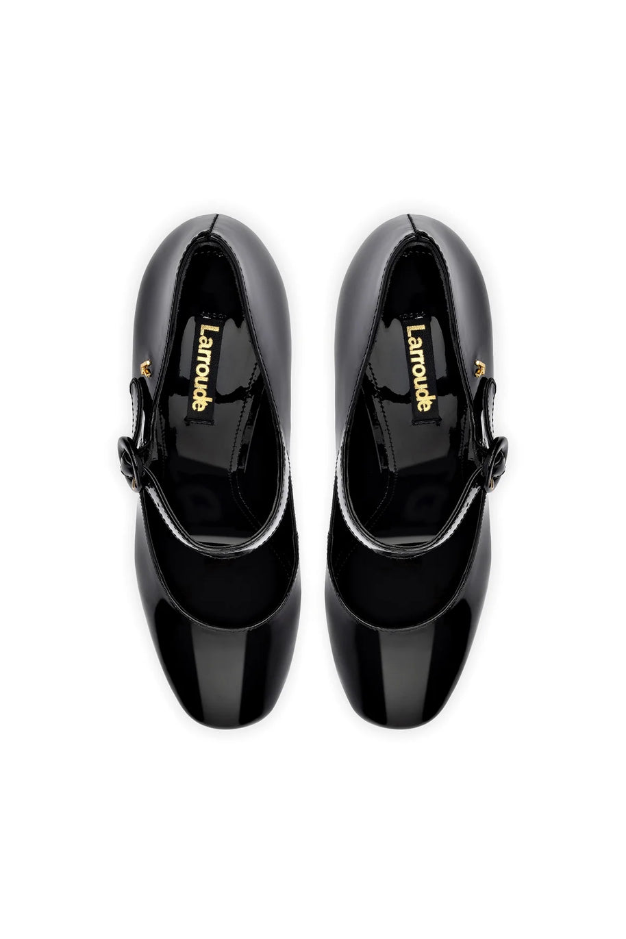 Larroude Blair Hi Pump In Black Patent Leather