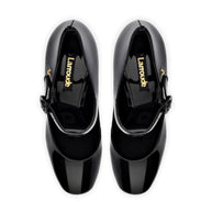 Larroude Blair Hi Pump In Black Patent Leather