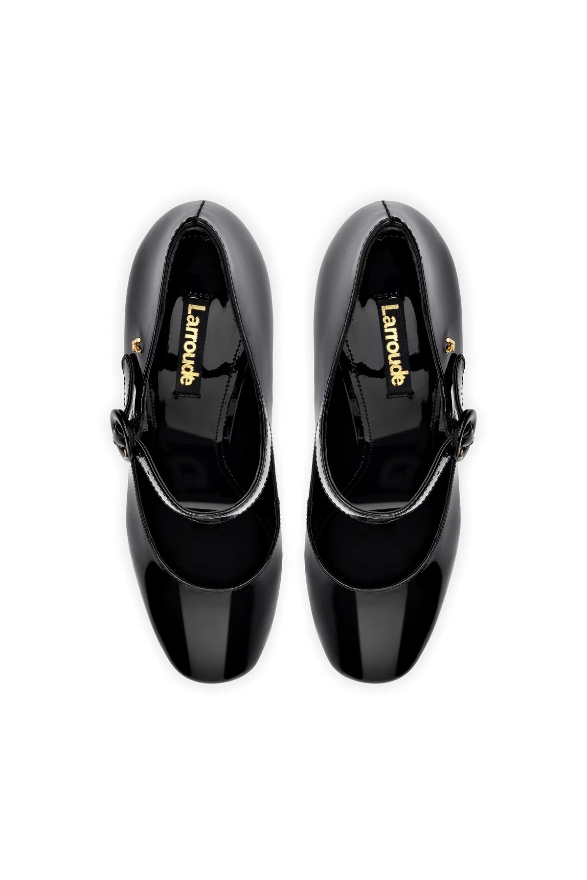 Larroude Blair Hi Pump In Black Patent Leather