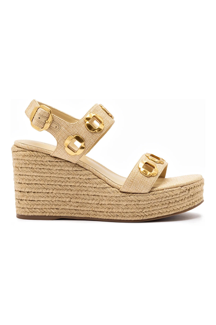 Larroude Milan Espadrille In Beige Raffia