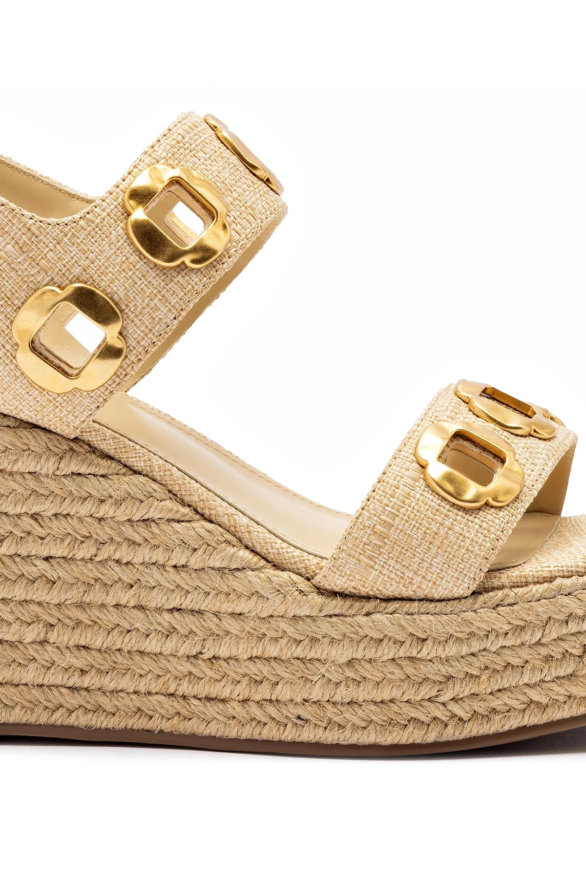 Larroude Milan Espadrille In Beige Raffia