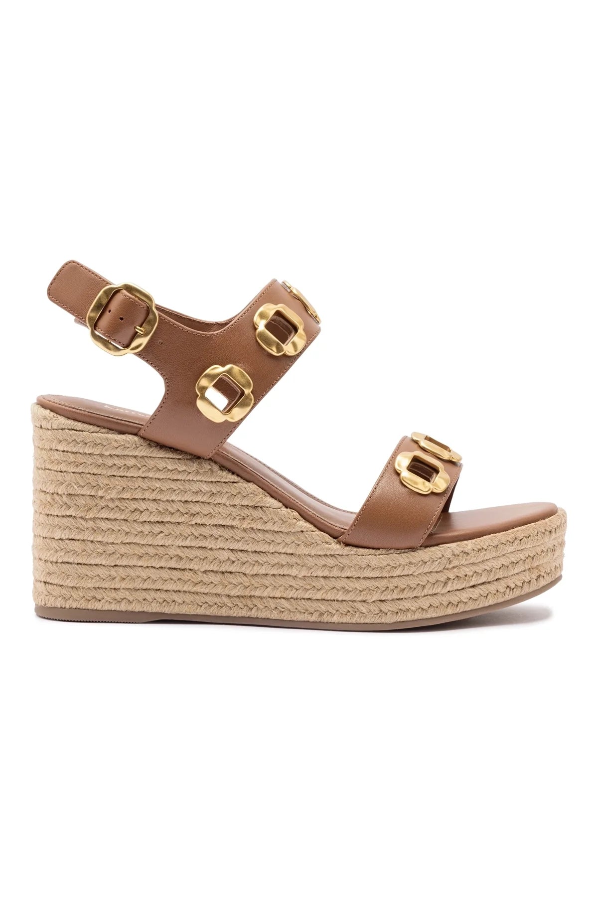 Larroude Milan Espadrille In Caramel Leather