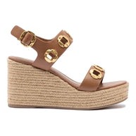 Larroude Milan Espadrille In Caramel Leather