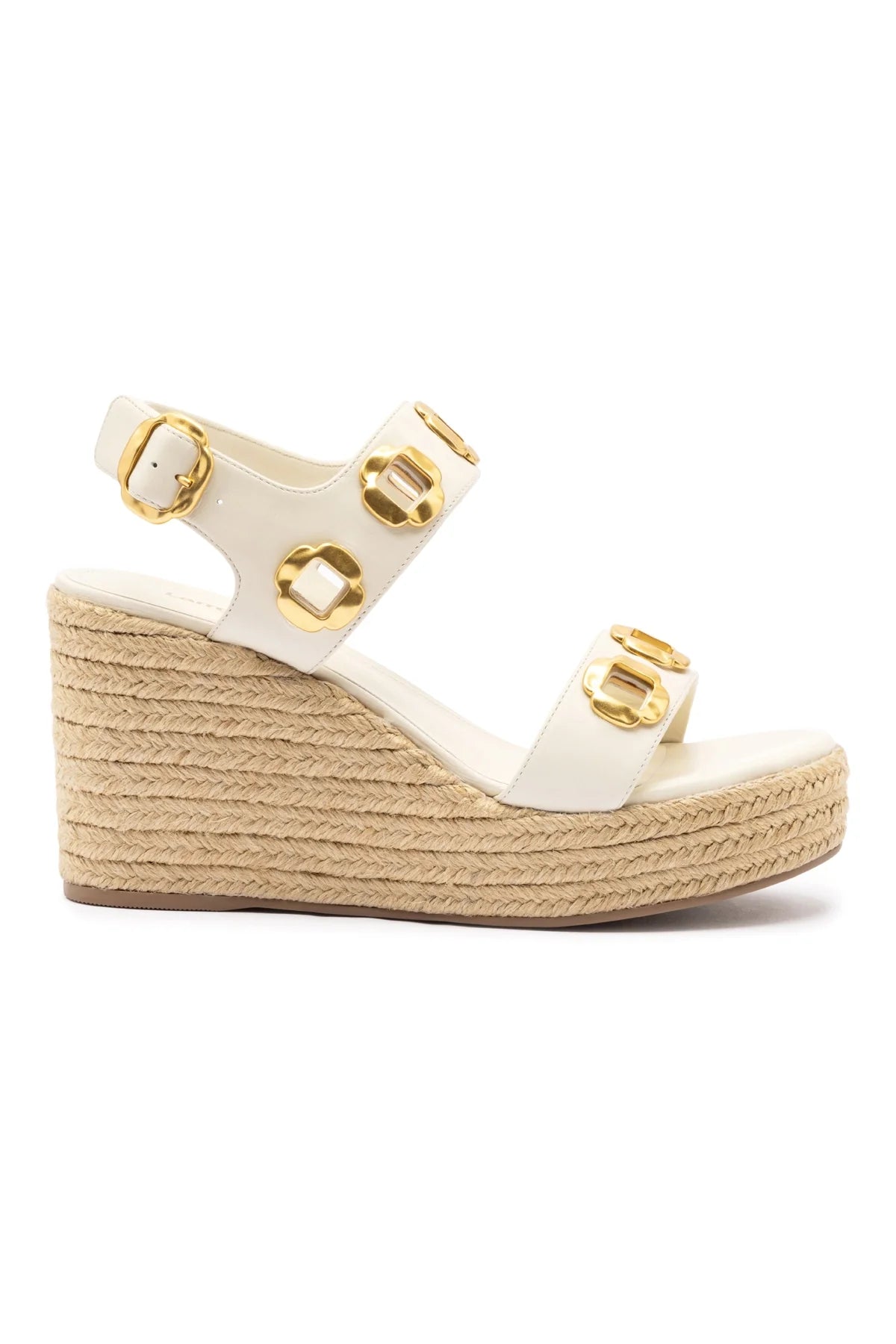 Larroude Milan Espadrille In Ivory Leather