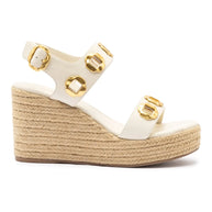 Larroude Milan Espadrille In Ivory Leather