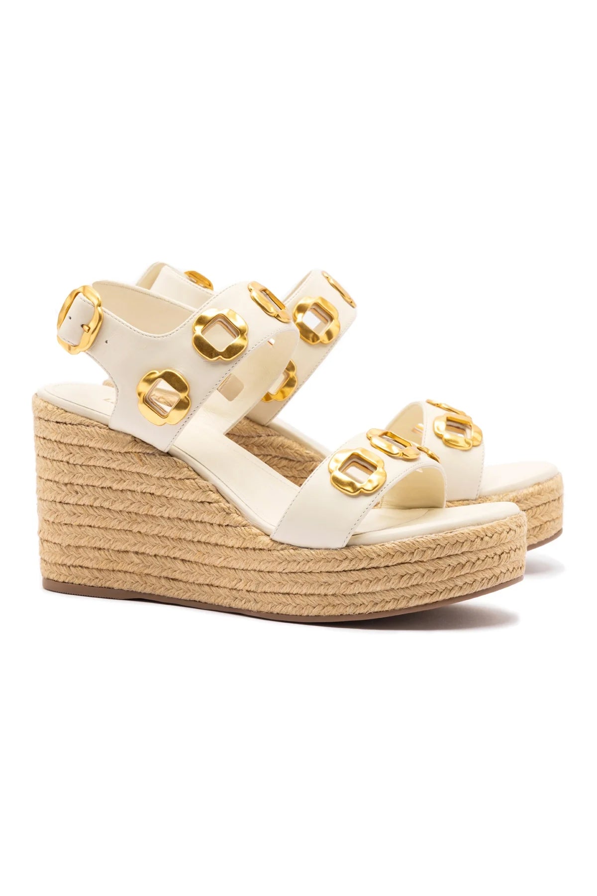 Larroude Milan Espadrille In Ivory Leather
