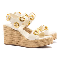 Larroude Milan Espadrille In Ivory Leather
