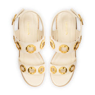 Larroude Milan Espadrille In Ivory Leather