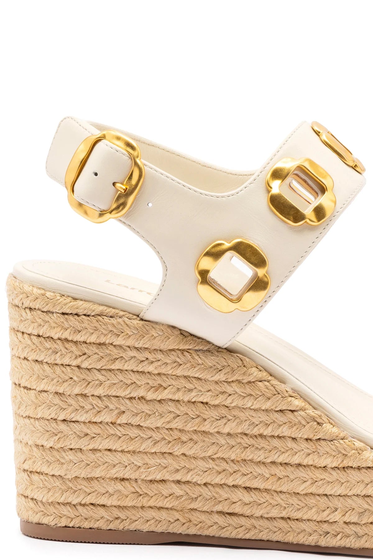 Larroude Milan Espadrille In Ivory Leather