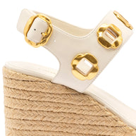 Larroude Milan Espadrille In Ivory Leather