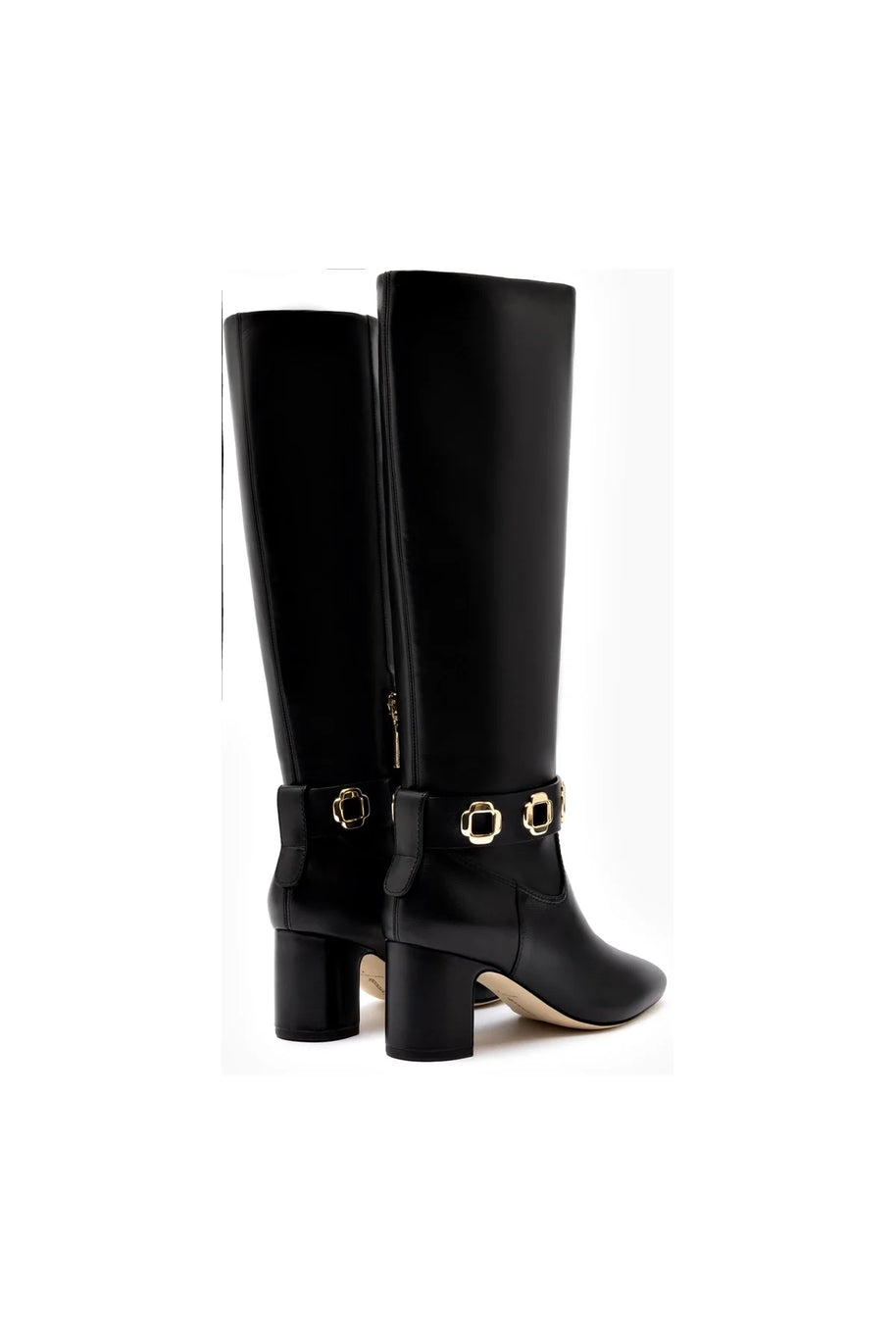 Larroude Milan Block Boot In Black Leather