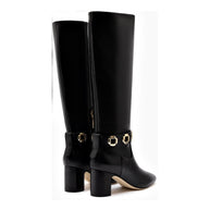 Larroude Milan Block Boot In Black Leather