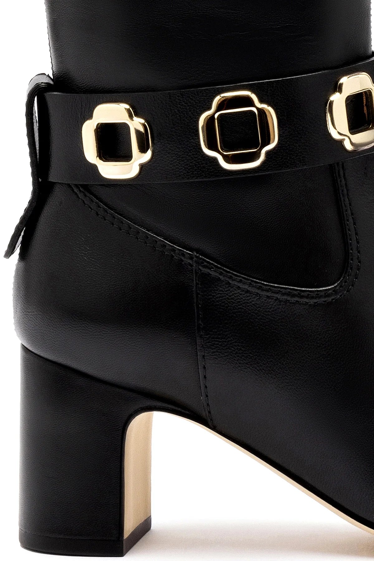 Larroude Milan Block Boot In Black Leather