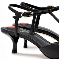 Larroude Grace Pump In Black Leather