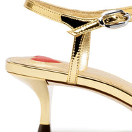 Larroude Grace Pump In Gold Specchio