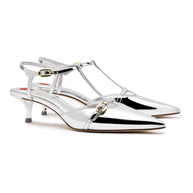 Grace Pump In Silver Specchio