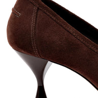 Larroude Susan Pump In Brown Suede