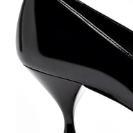 Larroude Michelle Lo Pump In Black Patent Leather