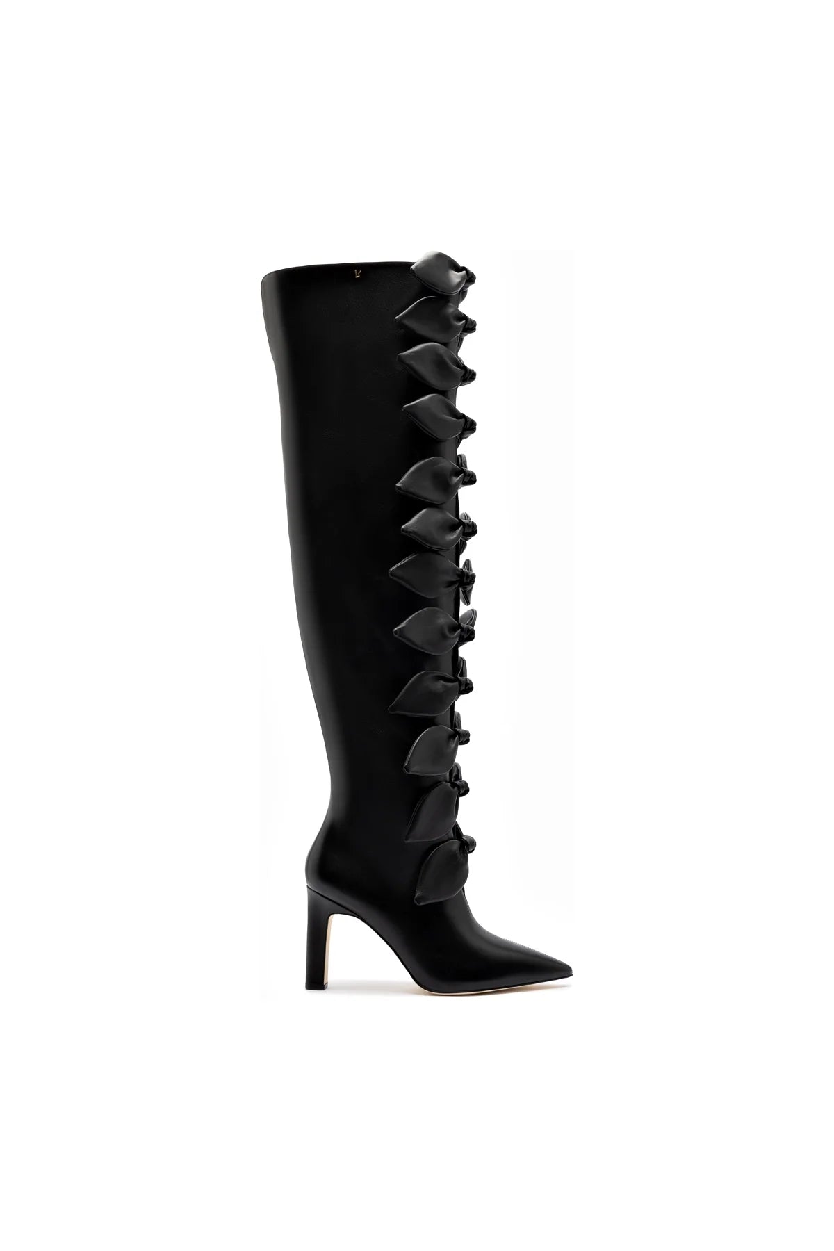 Larroudé For Jonathan Cohen: Tie Boot In Black Leather