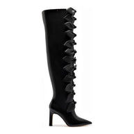 Larroudé for Jonathan Cohen: Tie Boot In Black Leather