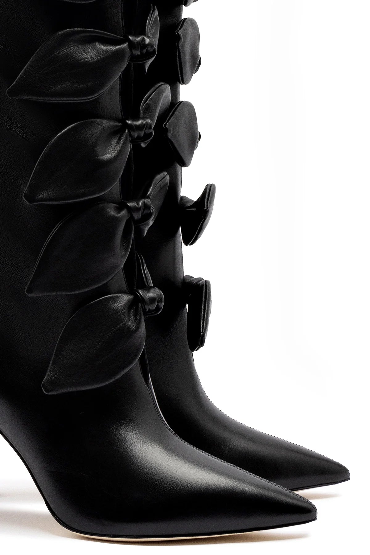 Larroudé For Jonathan Cohen: Tie Boot In Black Leather