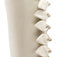 Larroudé For Jonathan Cohen: Tie Boot In Ivory Leather