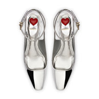 Larroude Amal Pump In Silver Specchio