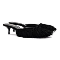 Larroude Sienna Mule In Black Suede