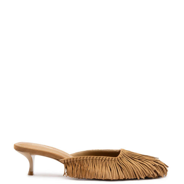 Larroude Sienna Mule In Tobacco Suede