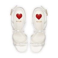 Larroude Brooks Sandal In White Patent Leather