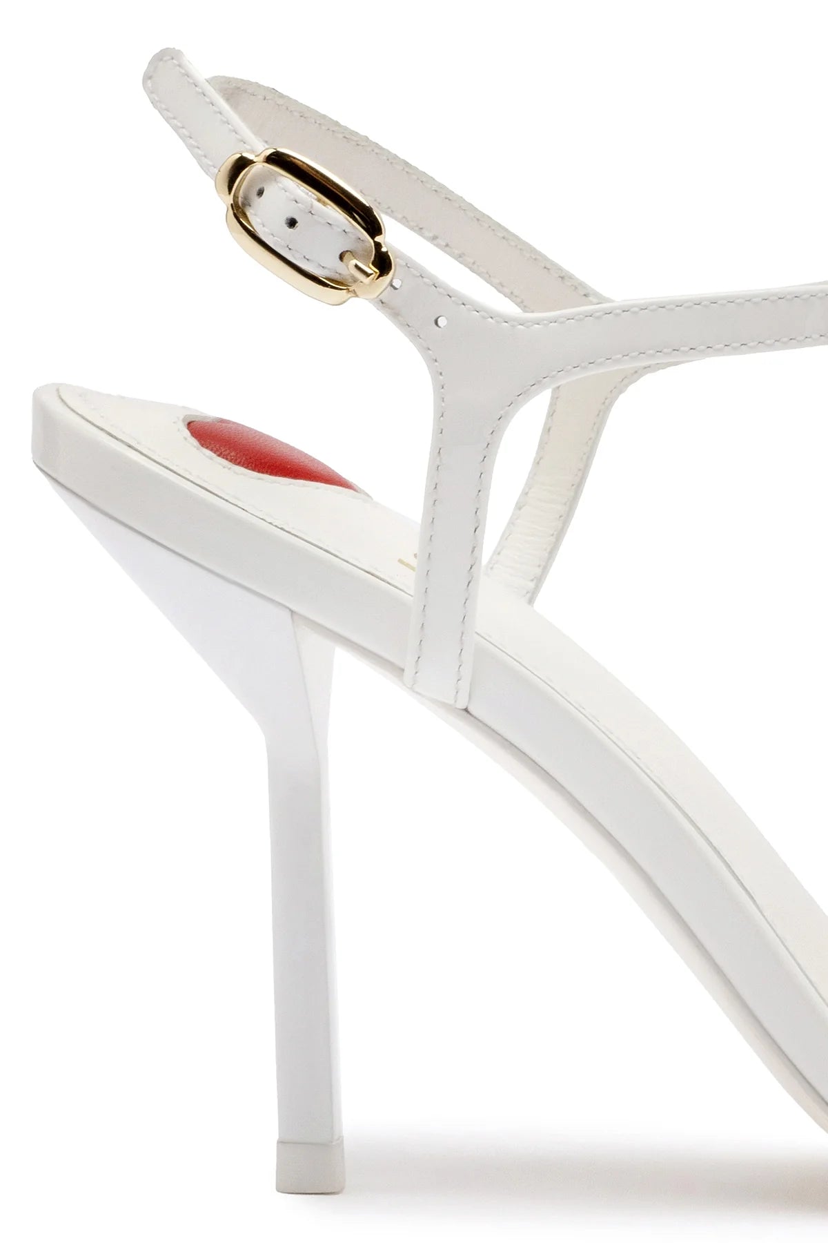 Larroude Brooks Sandal In White Patent Leather
