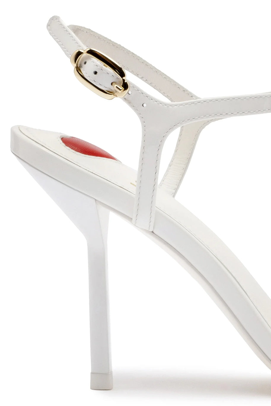 Larroude Brooks Sandal In White Patent Leather