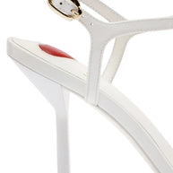 Larroude Brooks Sandal In White Patent Leather