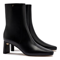 Larroude Alexis Bootie In Black Leather