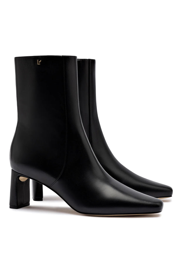 Larroude Alexis Bootie In Black Leather
