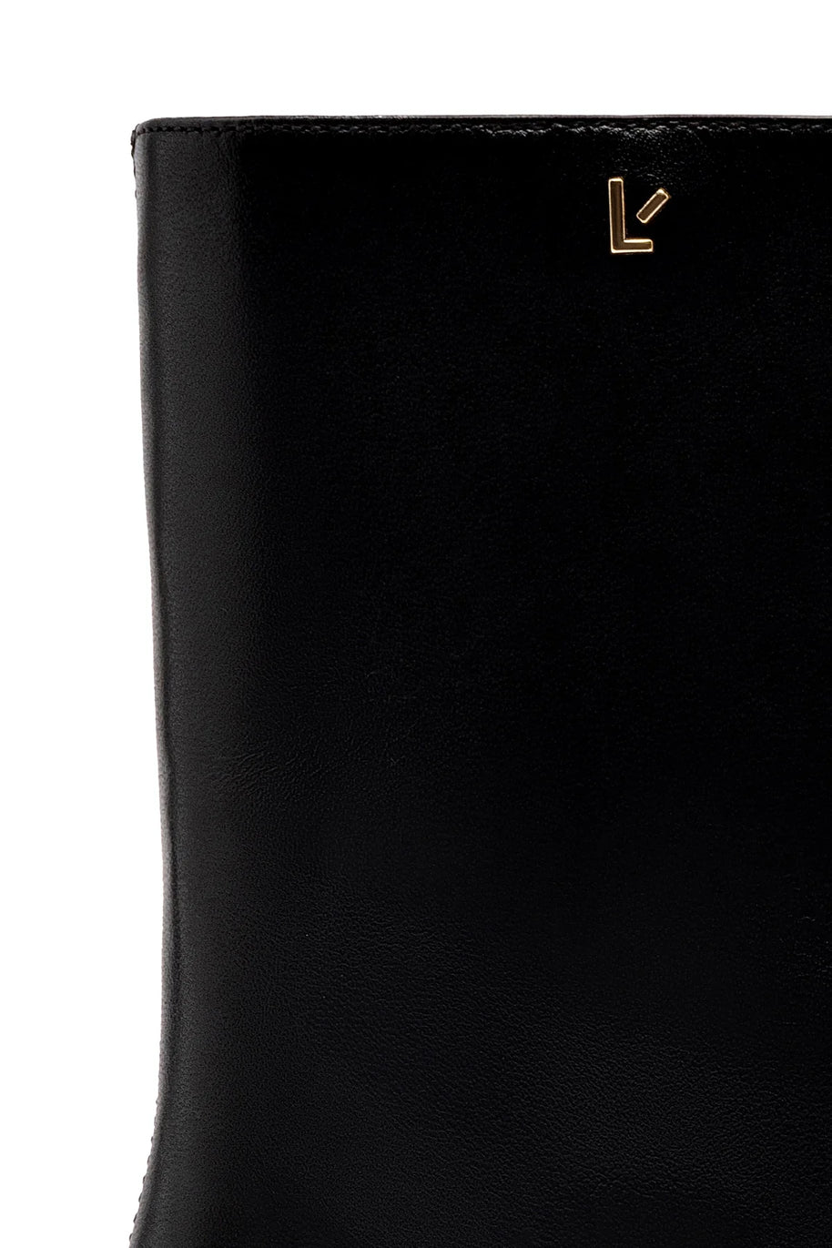 Larroude Alexis Bootie In Black Leather