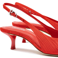 Larroude Maxine Pump In Red Fabric