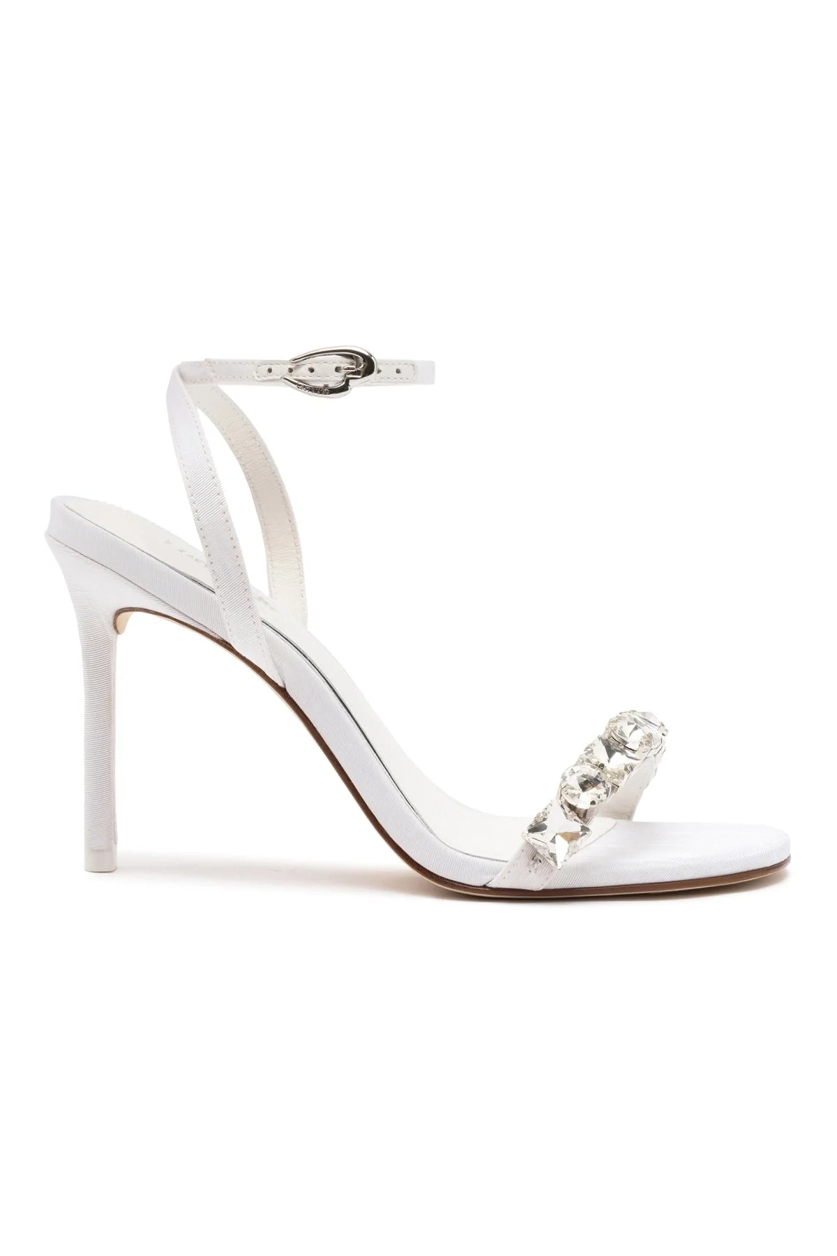 Larroude Calypso Sandal In White Fabric