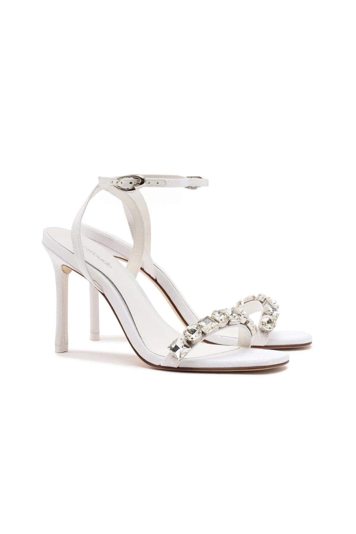Larroude Calypso Sandal In White Fabric