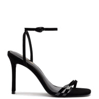 Larroude Vesper Sandal In Black Suede