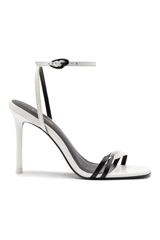 Larroude Vesper Sandal In White Leather