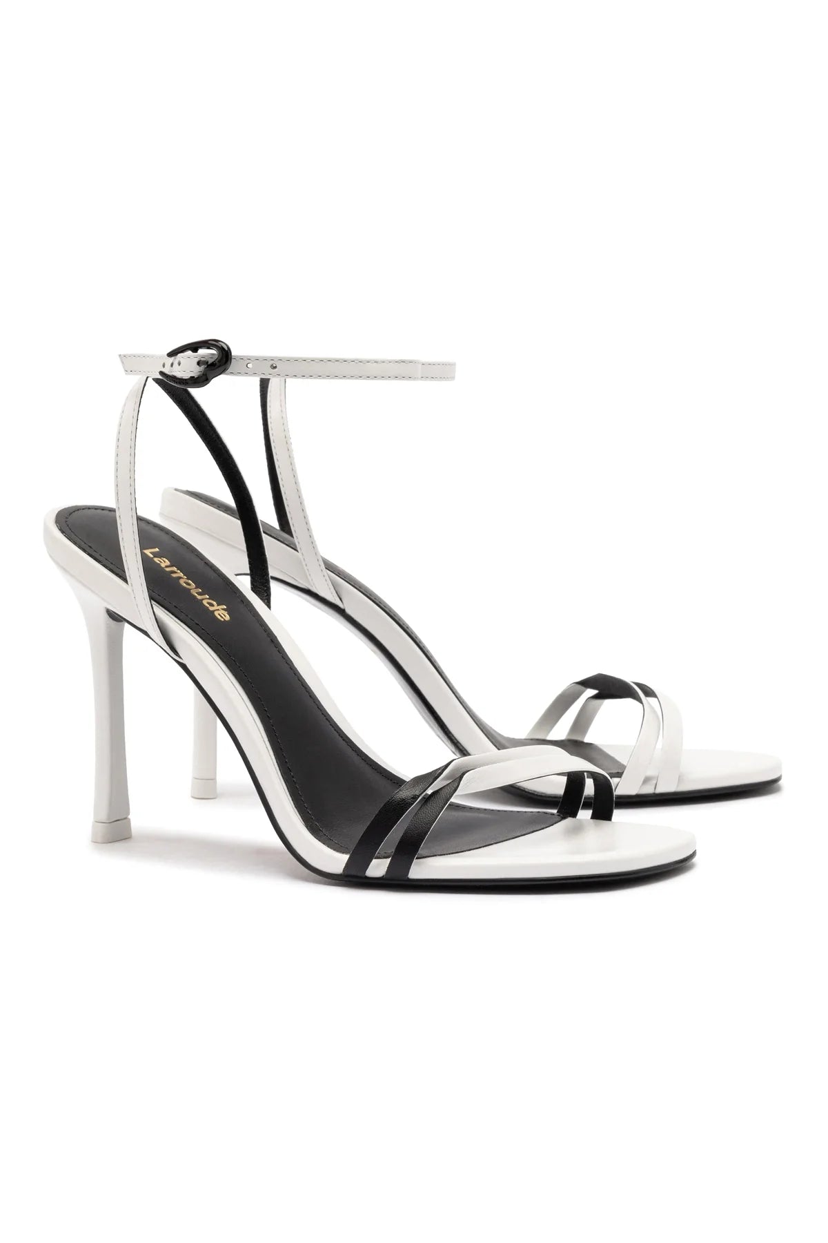 Larroude Vesper Sandal In White Leather